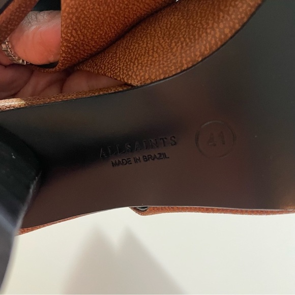 All Saints Open Toe High Heel Sandals Booties Size 10 - Picture 11 of 12